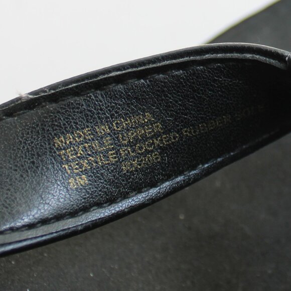 Michael Kors Black White Benny Flip-Flop Platform Wedge Thong Sandals Size 8 - Picture 5 of 6